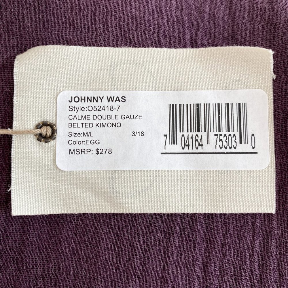 NEW! Johnny Was Calmé Double Gauze Belted Kimono - Picture 5 of 16